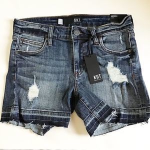 KUT from the Kloth Distressed Denim Shorts